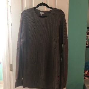 Distressed Sweater Dress